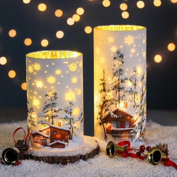 Other - Christmas Decorations Indoor,Mercury Glass Lights with Timer,Battery Powered Fai
